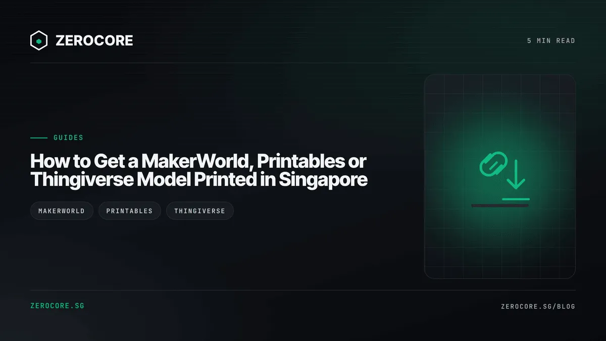How to Get a MakerWorld, Printables or Thingiverse Model Printed in Singapore