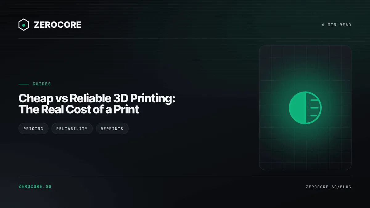 Cheap vs Reliable 3D Printing: The Real Cost of a Print