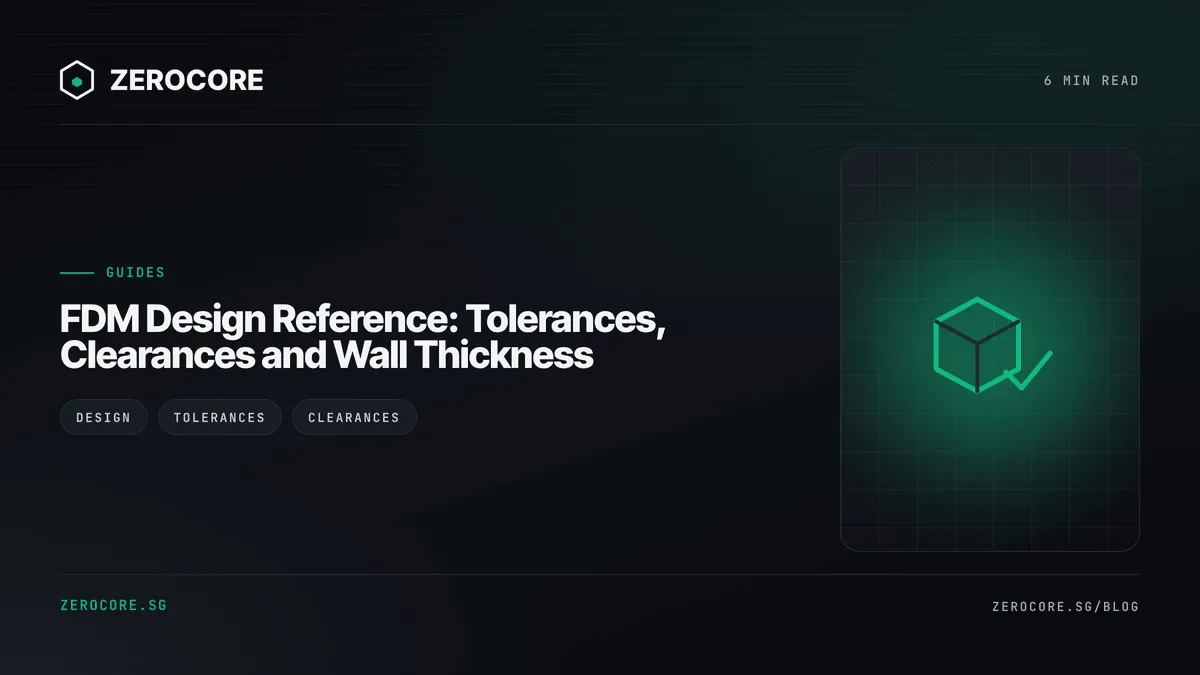 FDM Design Reference: Tolerances, Clearances and Wall Thickness