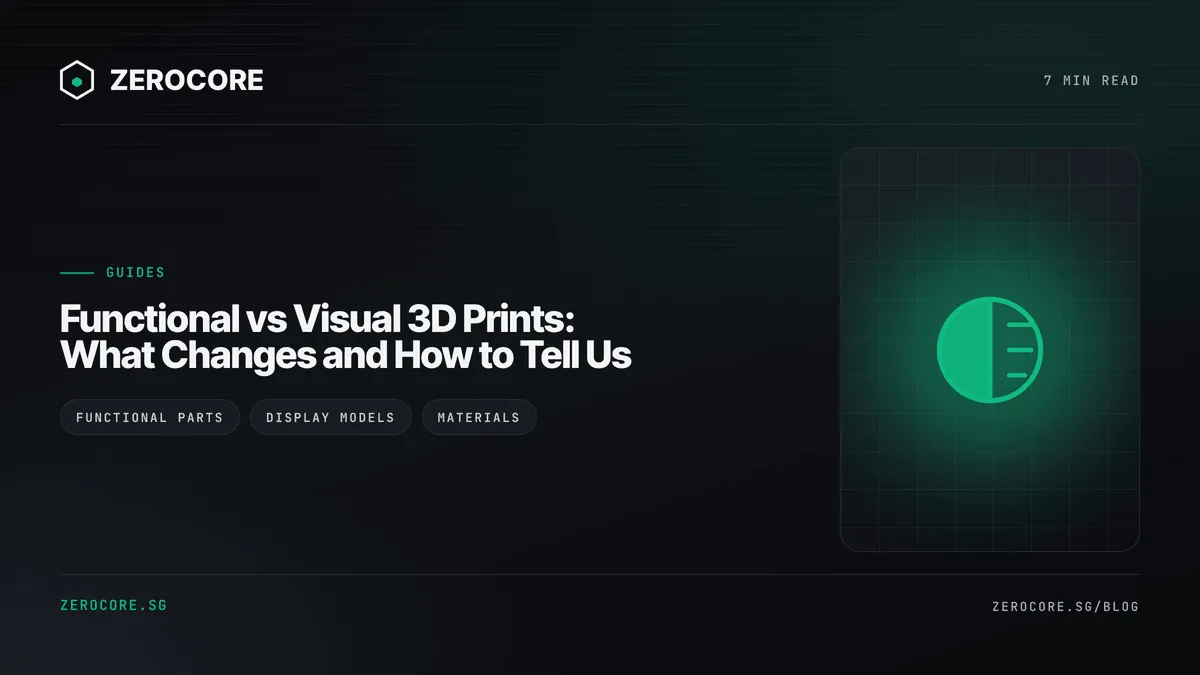 Functional vs Visual 3D Prints: What Changes and How to Tell Us