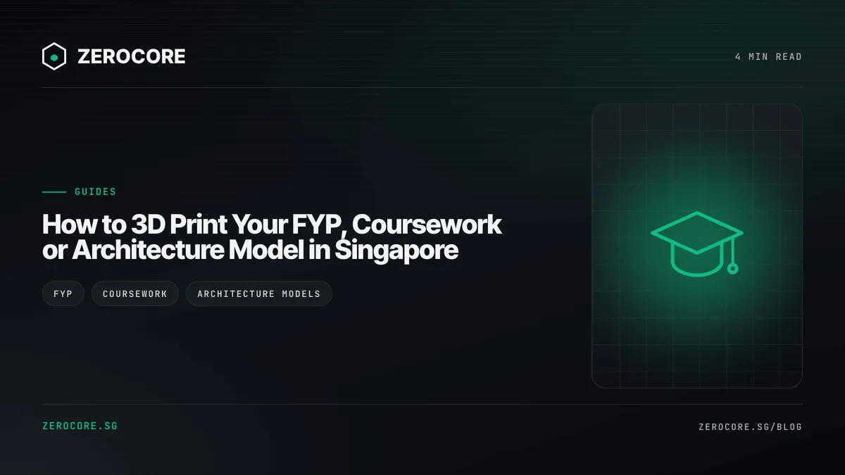 How to 3D Print Your FYP, Coursework or Architecture Model in Singapore