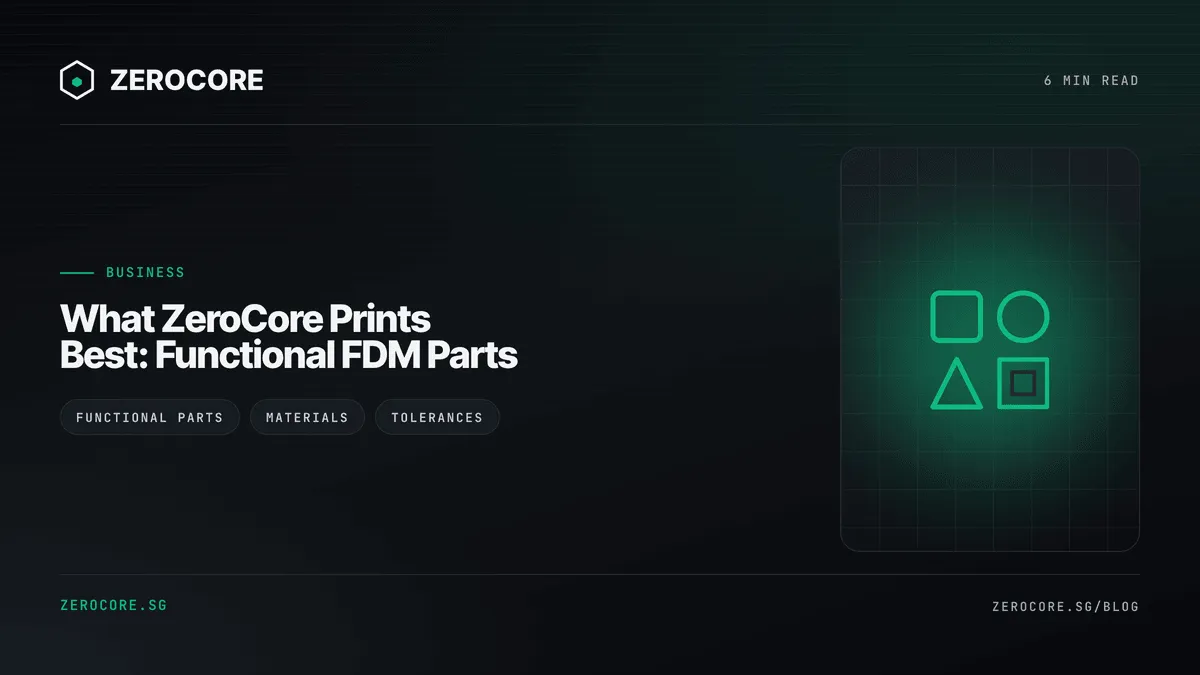What ZeroCore Prints Best: Functional FDM Parts