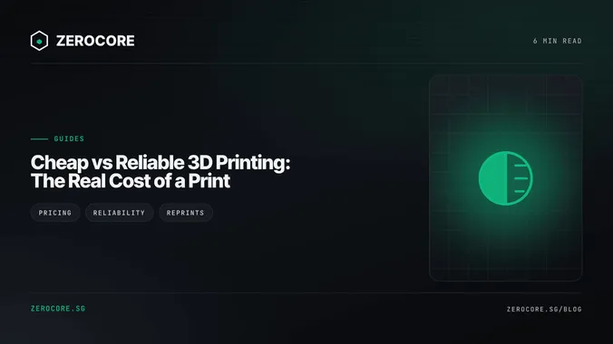 Cheap vs Reliable 3D Printing: The Real Cost of a Print