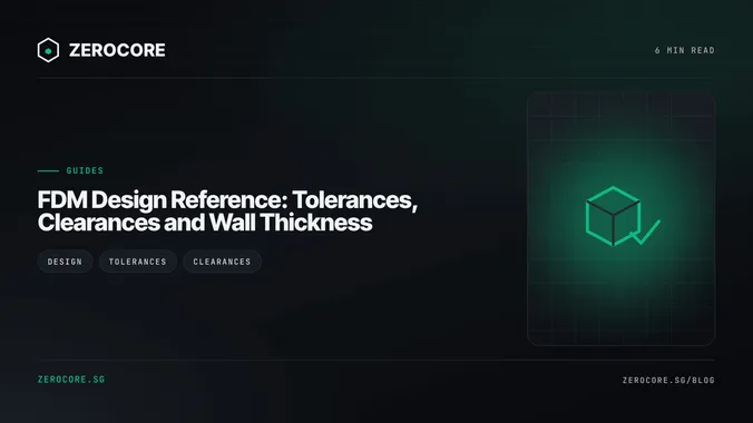 FDM Design Reference: Tolerances, Clearances and Wall Thickness