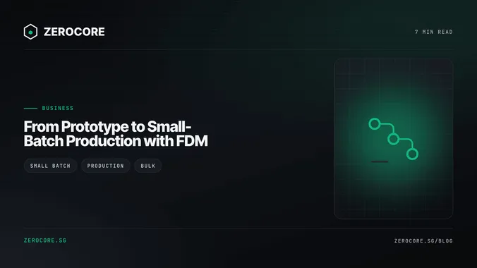 From Prototype to Small-Batch Production with FDM