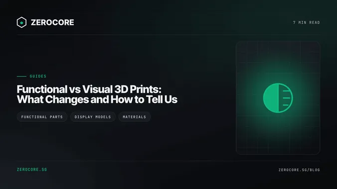 Functional vs Visual 3D Prints: What Changes and How to Tell Us