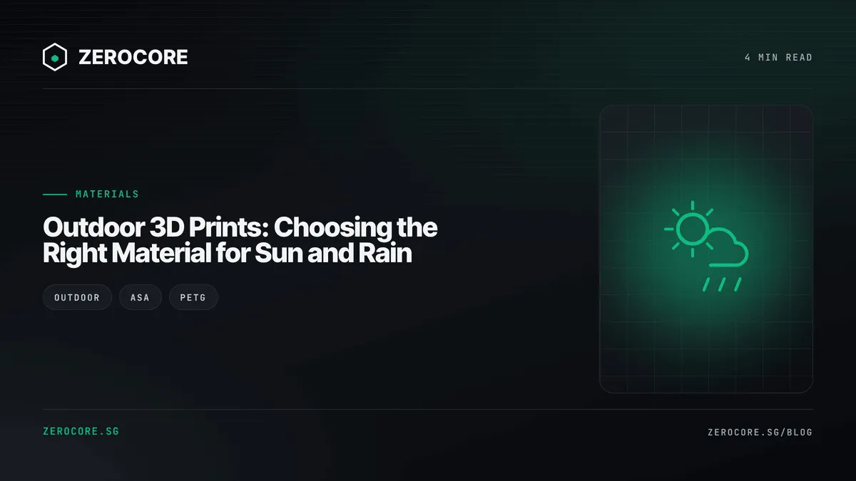 Outdoor 3D Prints: Choosing the Right Material for Sun and Rain